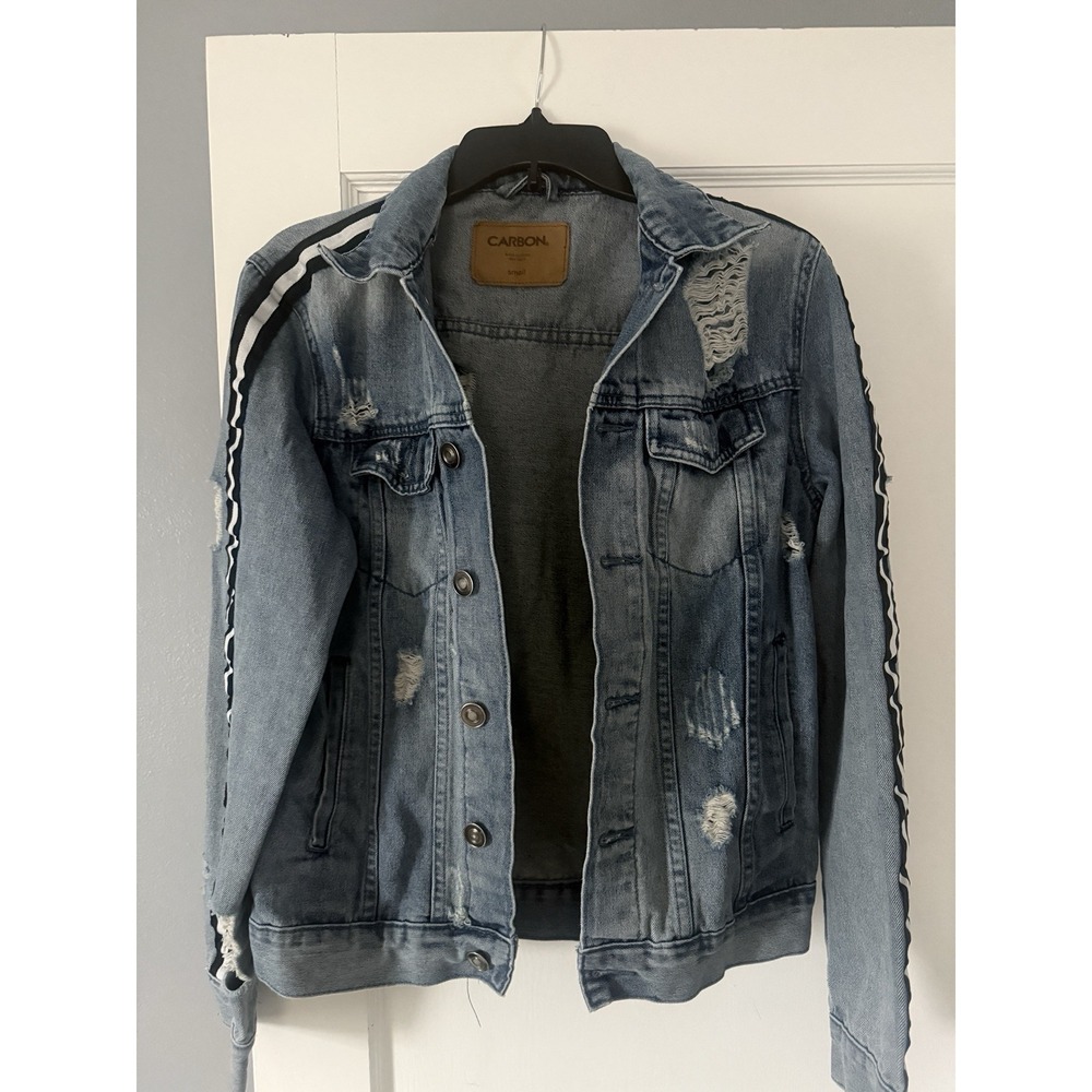 carbon mens jean jacket sz small